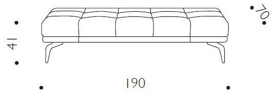 Driade Мягкая кожаная скамейка Leeon sun-id-1499774 - Вид №1