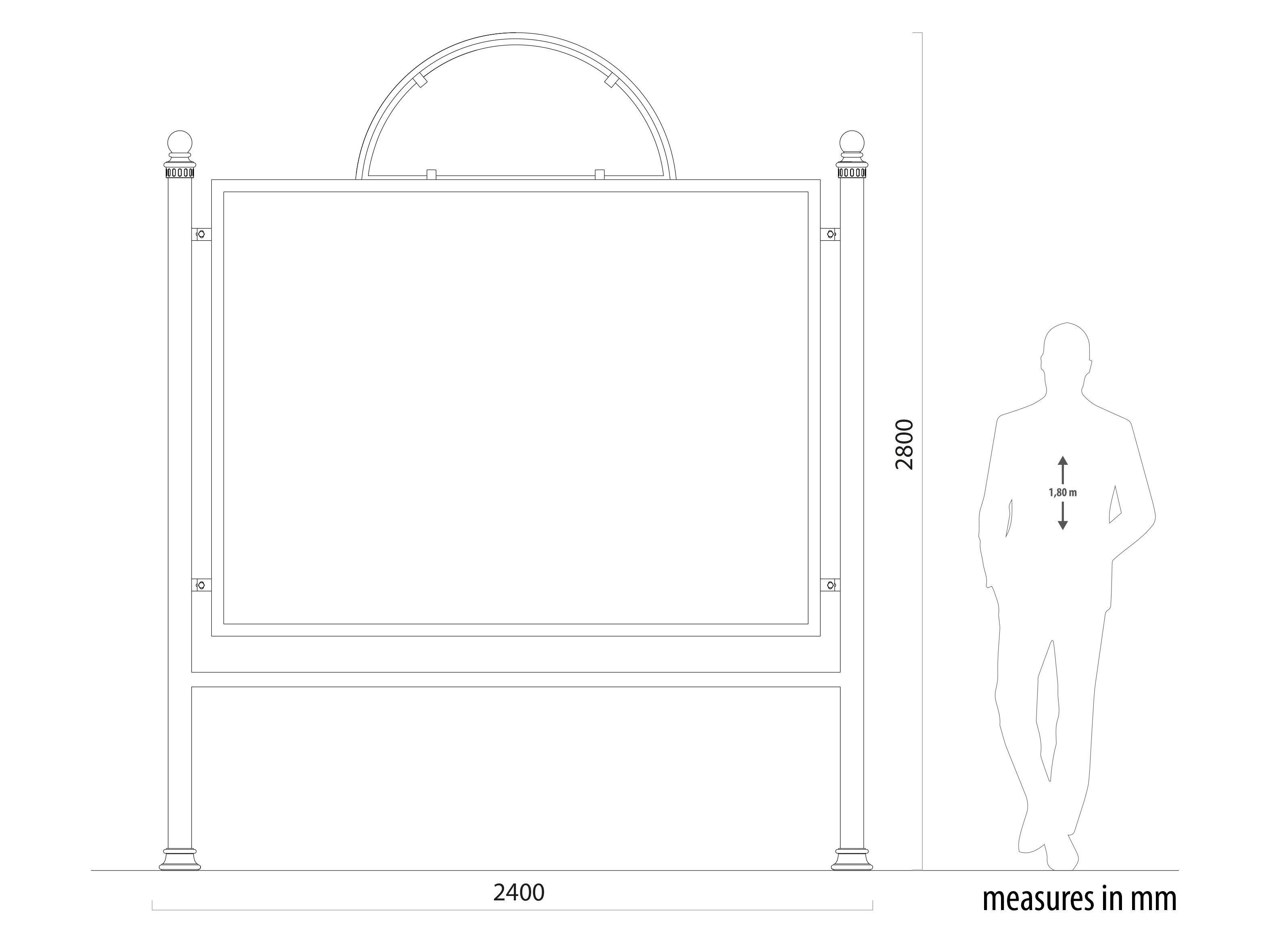 Самонесущая доска объявлений для общественных мест из листового металла Lazzari Totem città artistico ARCH-00138517 - Вид №2