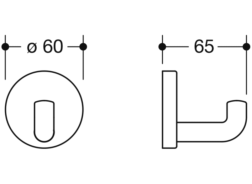 477.90B045 настенный крючок HEWI Edition matt | Polyamid  - Вид №16