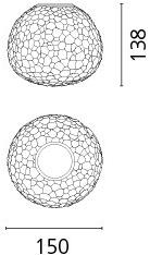 Artemide Настенный светильник из дутого стекла Meteorite sun-id-1424883 - Вид №2