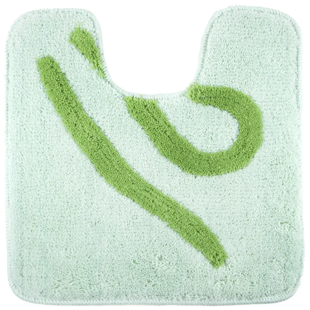 Коврик для туалета Узоры, 50х50 см, цвет зелёный АКВАЛИНИЯ ворс STLM-2123627