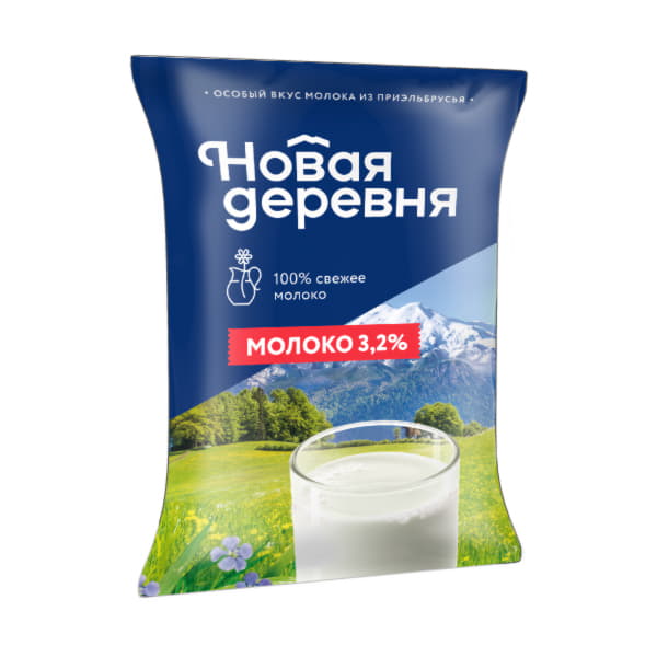Молоко пастеризованное Новая деревня 3,2% 900 г БЗМЖ Santreyd 20863