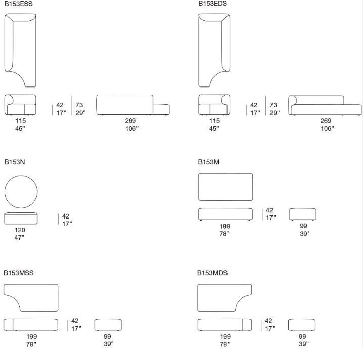 Paola Lenti Модульный диван со съемным чехлом из ткани sun-id-1477210 - Вид №8