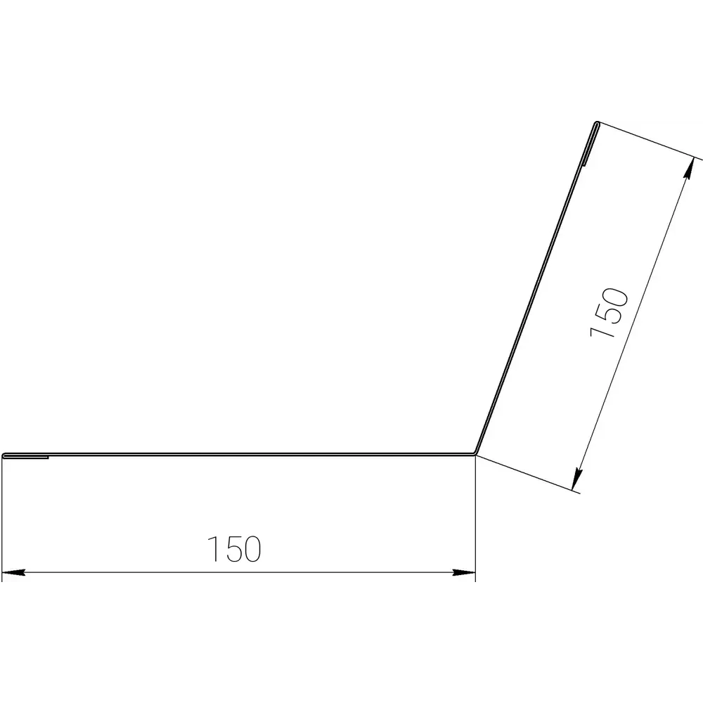 Планка примыкания верхняя 150x150 мм 2 м 0.4мм RAL 8017 Коричневый 10009244 STLM-2133970 Santreyd  - Вид №1