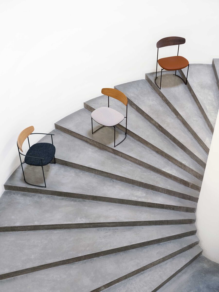 Металлический стул с подлокотниками Potocco Keel Light ARCH-00011166 - Вид №3