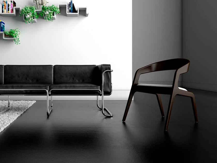 Prieto Studio Кресло из дерева со встроенной подушкой  Air001  - Вид №5