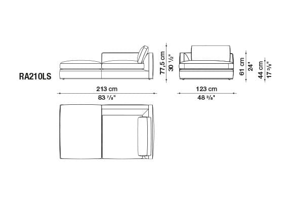 Угловой диван из ткани B&B Italia Ричард ARCH-00040927 - Вид №58
