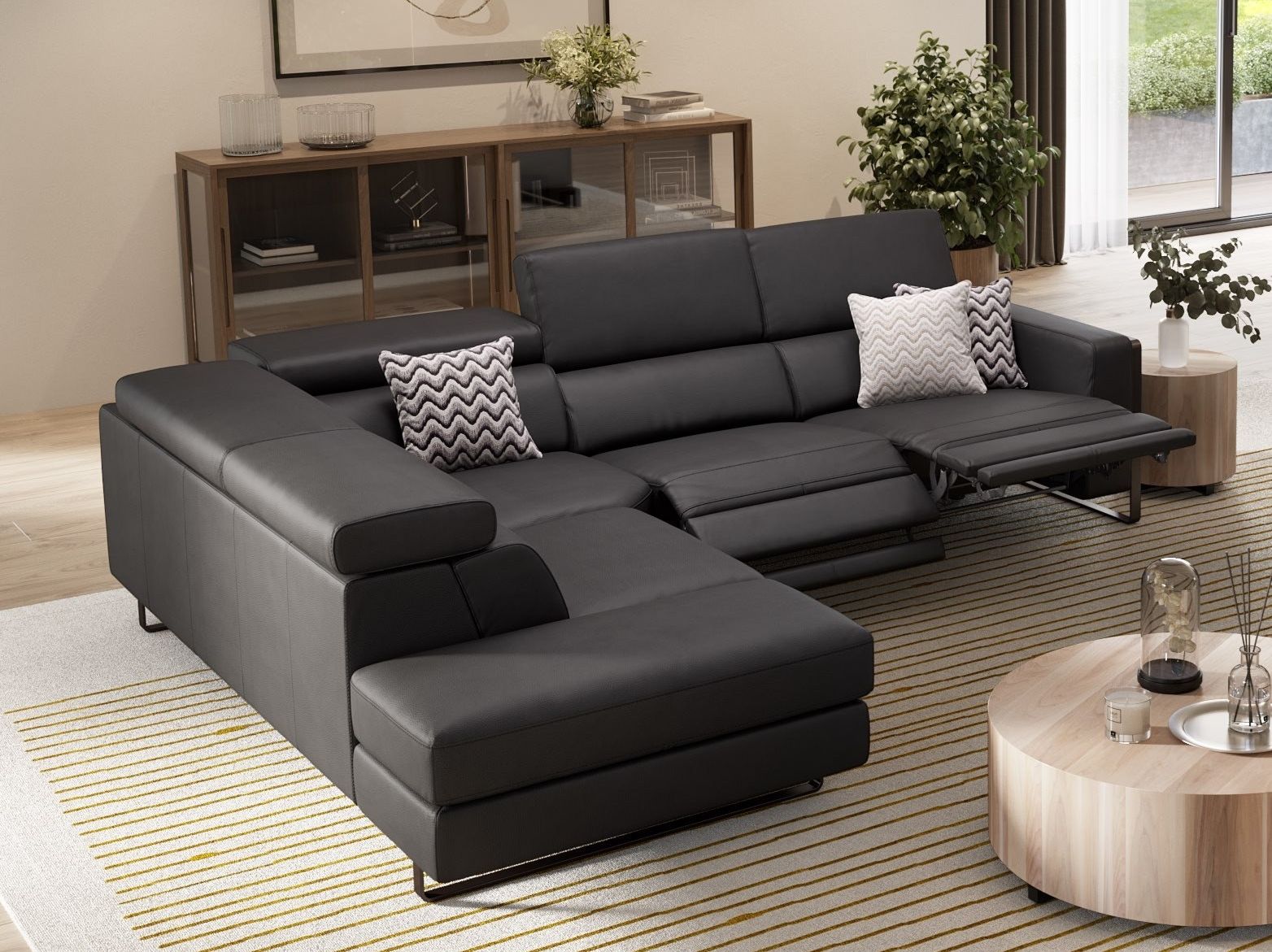 Кожаный угловой диван Sofanella Manzano ARCH-00068424 - Вид №5