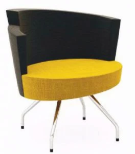 TALIN Мягкое кресло на жердочке из ткани с подлокотниками Elipse