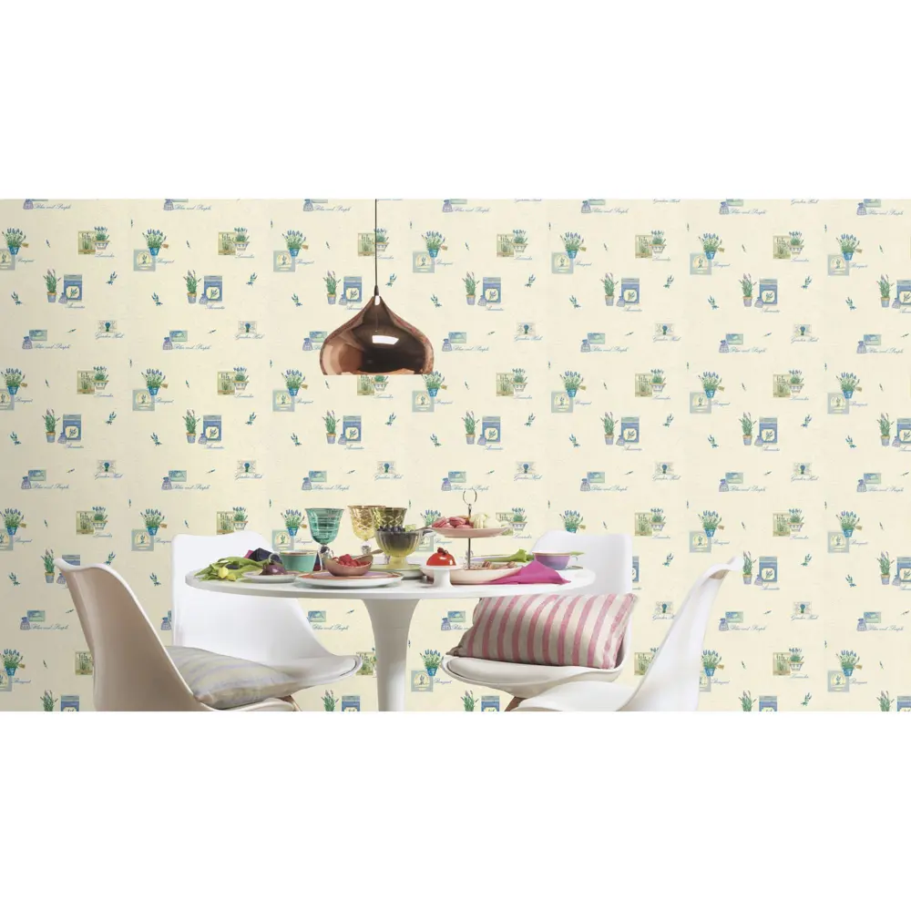 Обои виниловые Rasch Tiles & More бежевые 0.53 м 824407 13738143 STLM-2069796  - Вид №2
