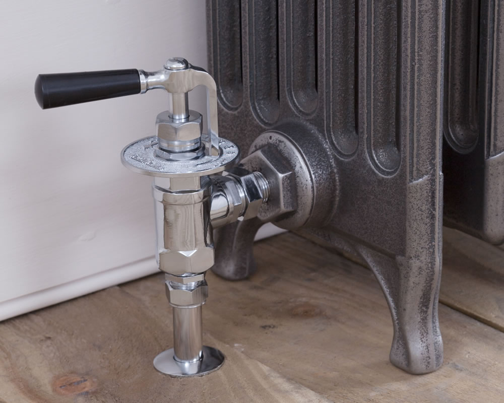 LD201 Дроссельная заслонка 15 мм впускной ручной клапан радиатора (хром) Сarronheating  - Вид №2