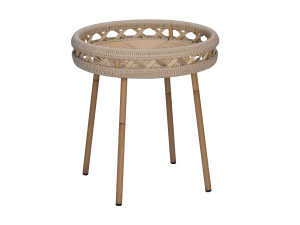 Круглый журнальный столик из синтетического волокна