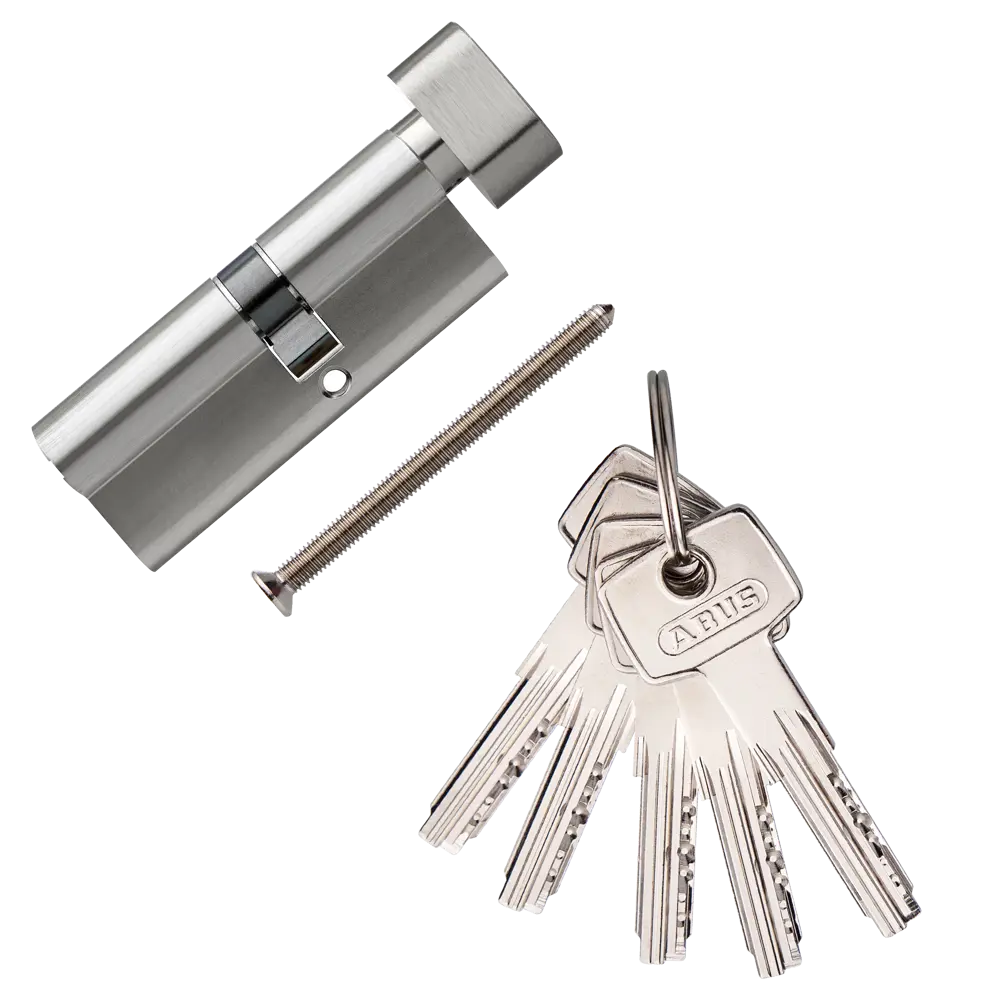 Цилиндр Abus 45х35 мм, ключ/вертушка, цвет никель 82389995 STLM-2121353 D6 - Вид №1