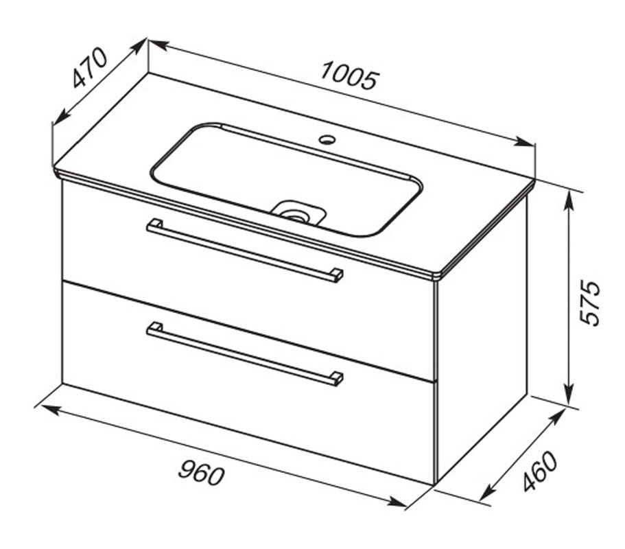 77.0105W Тумба под раковину Dreja Gio - Вид №1