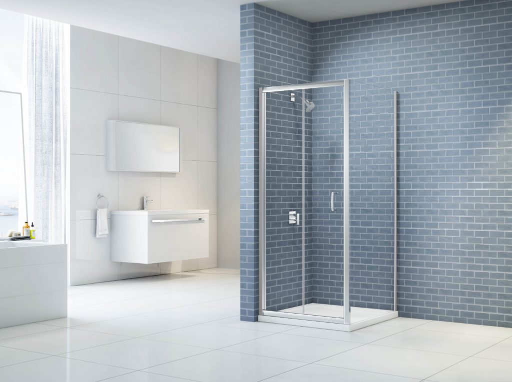 Дверь душевая для установки с боковой панелью KAB76 Merlyn MERLYN IQ Хромированный 