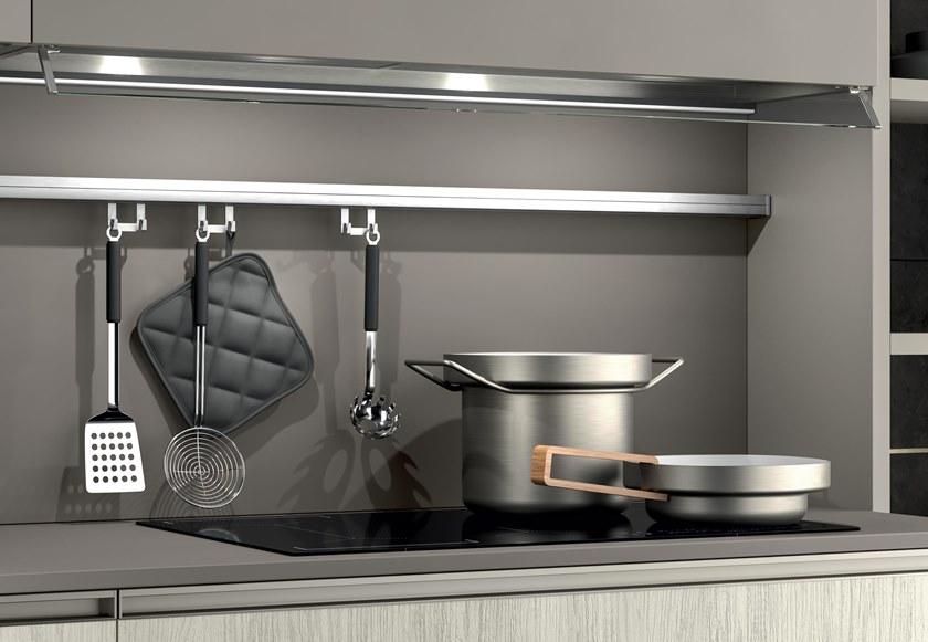 Febal Casa Лакированная линейная кухня со встроенными ручками sun-id-1444141 - Вид №3