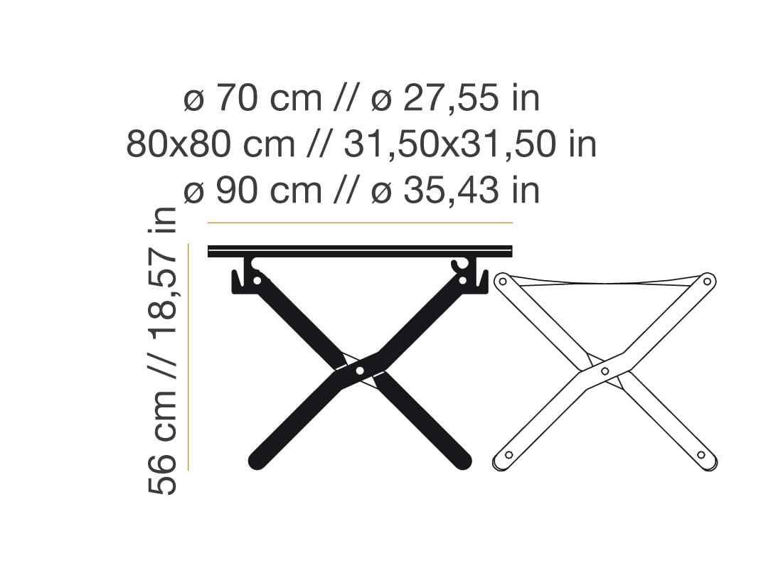 Квадратный складной журнальный столик DVELAS Dinghy ARCH-00106912 - Вид №9