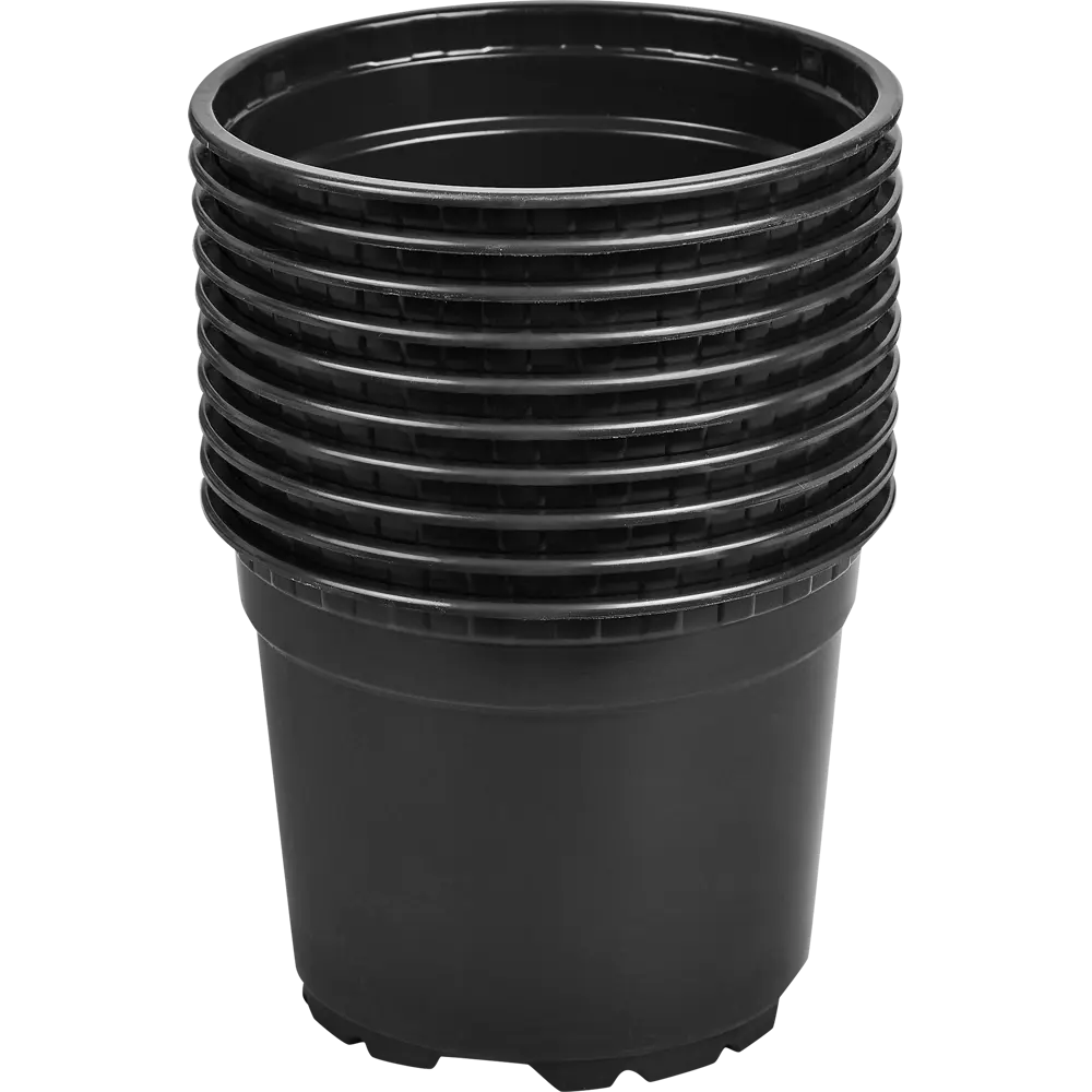 Горшок круглый 12x9.5 см 750 мл 10 шт. 89344815 STLM-2047885 Santreyd 