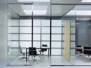 Elitable Мобильная перегородка из закаленного стекла для офиса