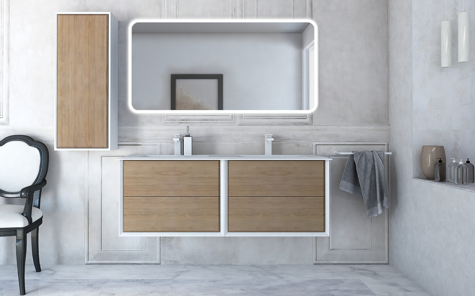 Мебель для ванной CEZARES BELLAGIO 140 Rovere Tabacco - Вид №1