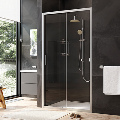 W90G-110-1-195MT Solo Дверь душевая 110х195 стекло прозрачное профиль матовый хром AM.PM Gem