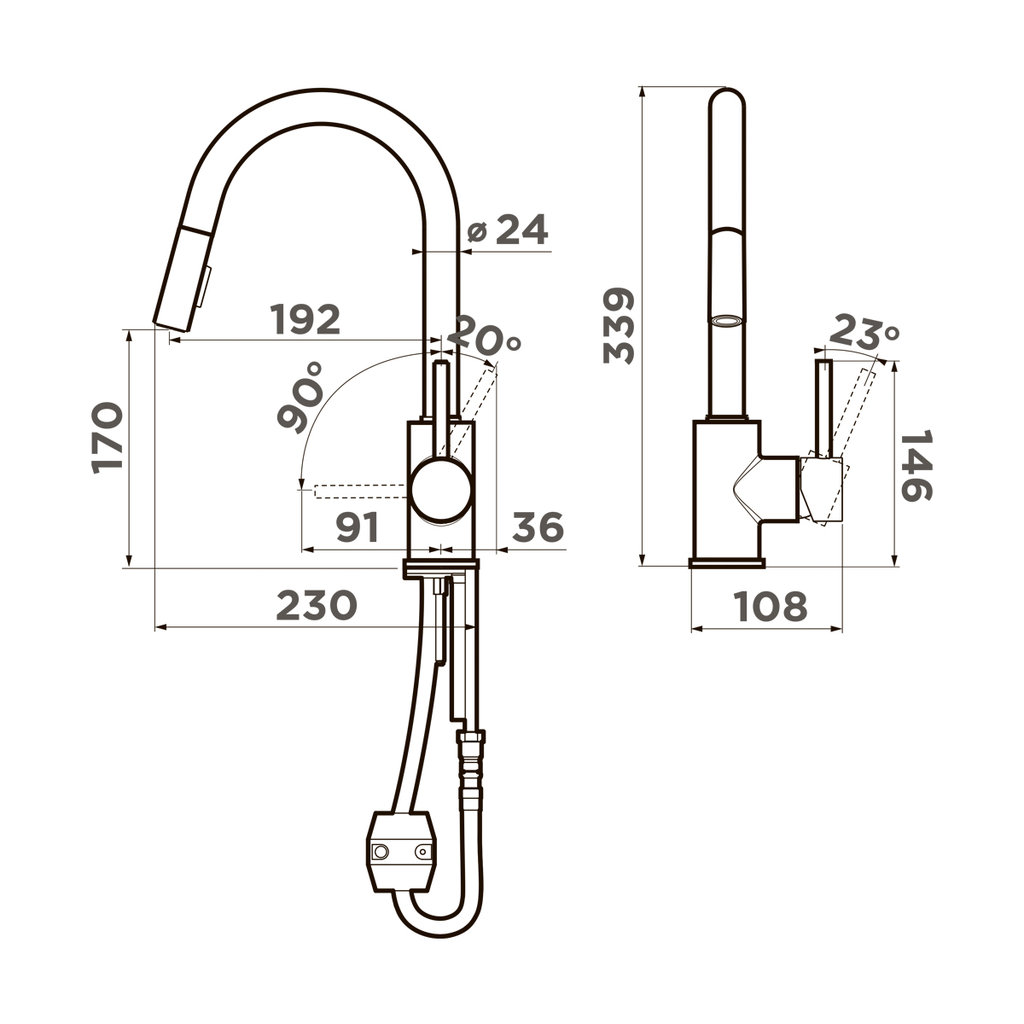 Смеситель для кухни Shinagawa-SB BN OMOIKIRI 4994459 - Вид №1