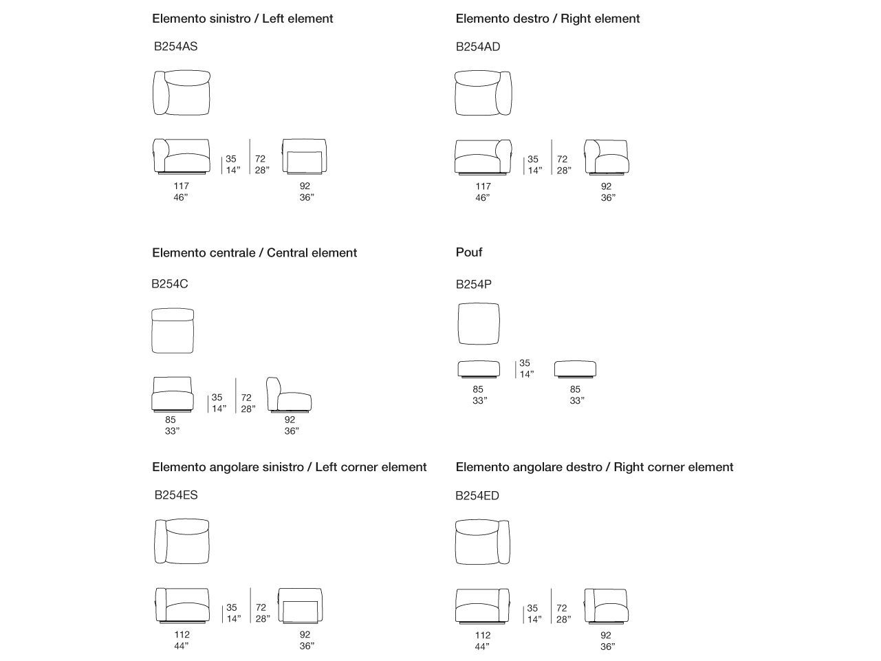 Модульный угловой диван из ткани Paola Lenti ARNÒ ARCH-00137564 - Вид №2