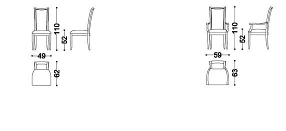 Тканевый стул с подлокотниками OPERA CONTEMPORARY 47001 ARCH-00152250 - Вид №1