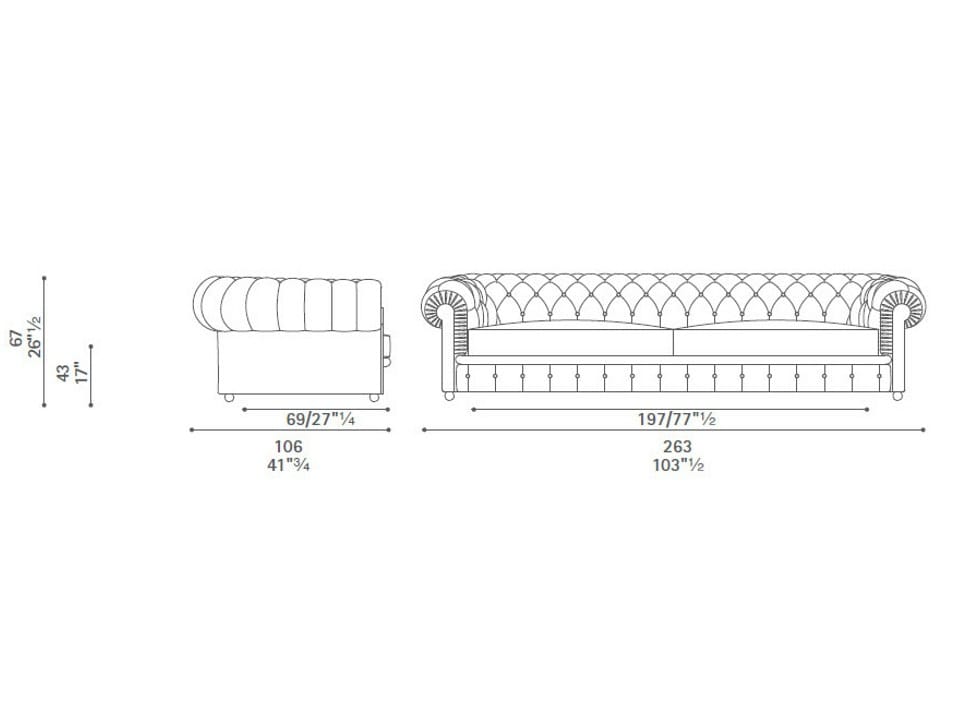 Капитонный диван Poltrona Frau коллекция - диваны и кресла ARCH-00023282 - Вид №4