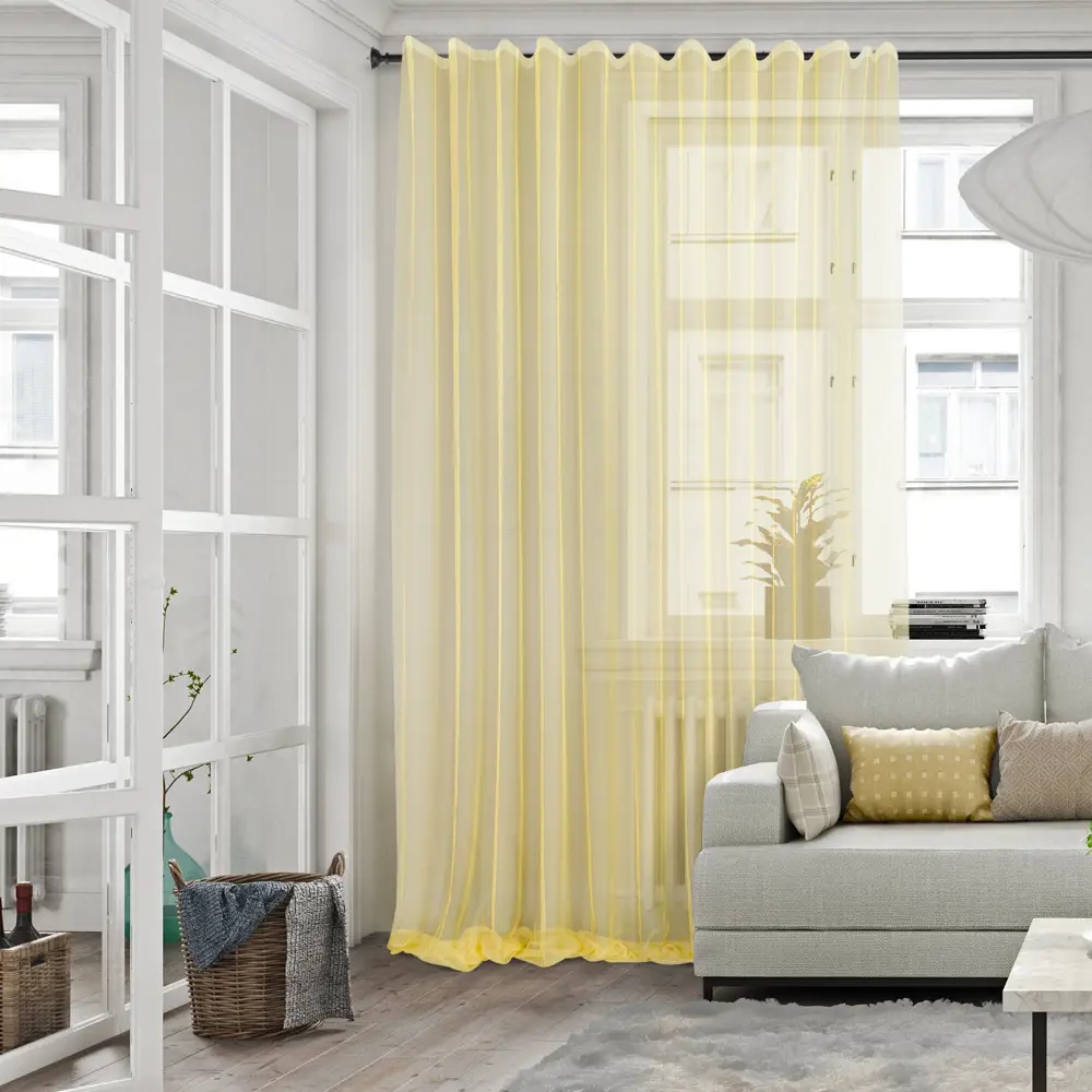 Тюль 1 м/п Damla сетка 290 см цвет желтый 85342213 STLM-2021843 AMAZONTEXTILE  - Вид №4