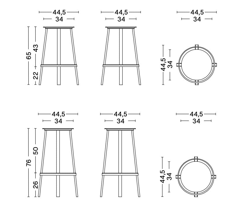 Стальной барный стул Hay ARCH-00024647 - Вид №12