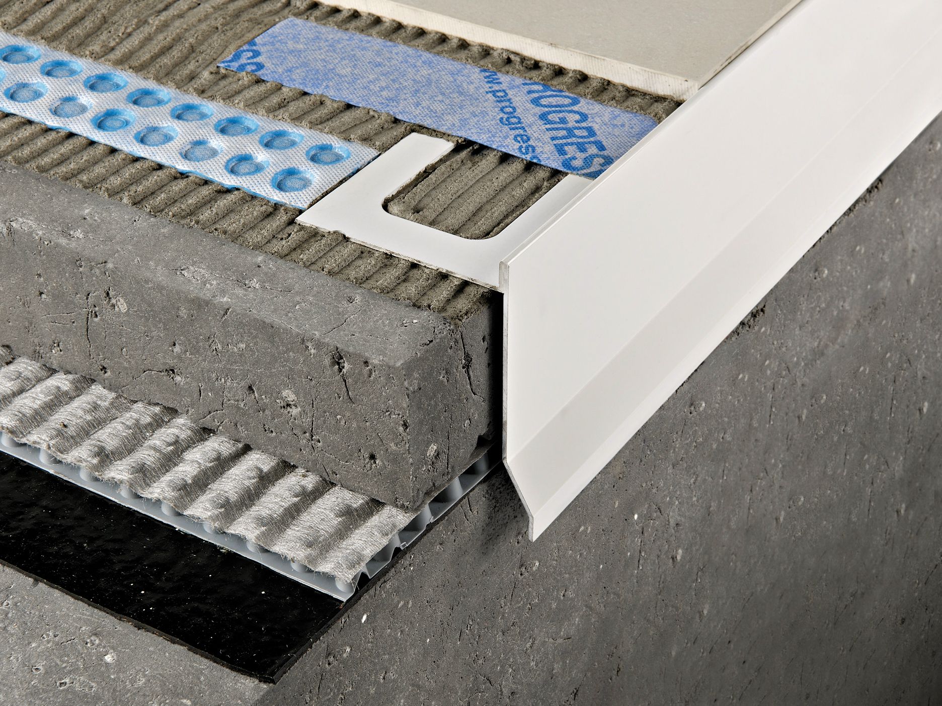 Алюминиевый гидроизоляционный профиль и окантовка PROGRESS PROFILES Proterrace ARCH-00038188