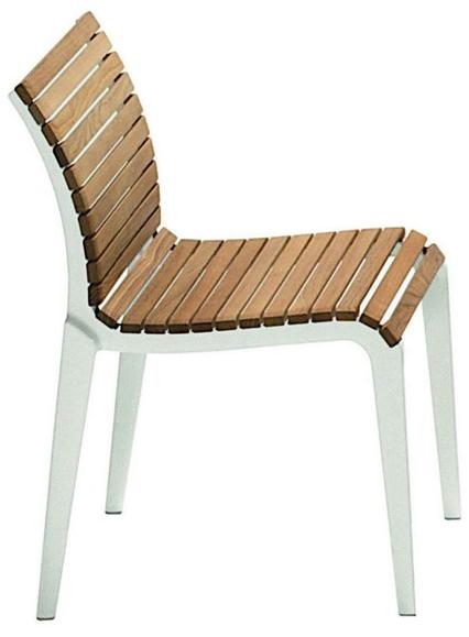 Alias Штабелируемый садовый стул из алюминия и дерева Teak setes sun-id-1383778 - Вид №1