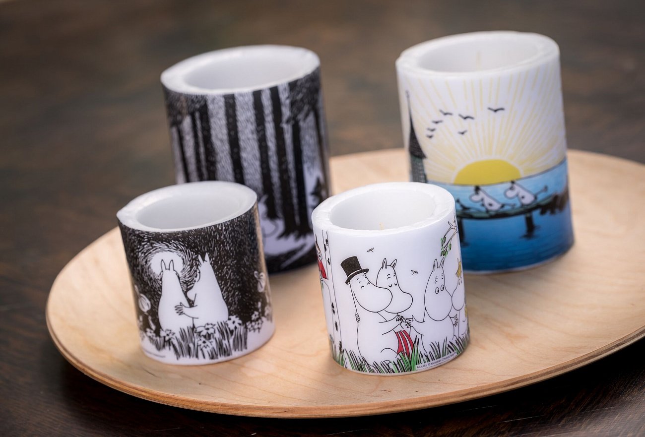 Свеча большая Moomin "Счастливое семейство", 8 см LE-VILLAGE СОВРЕМЕННЫЙ 222008 Белый  - Вид №2