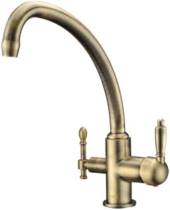 Смеситель ZorG Clean Water ZR 316 YF-33 BR для кухонной мойки, бронза