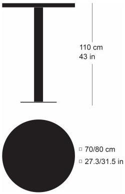 horgenglarus Высокий круглый деревянный стол sun-id-1361845 - Вид №2