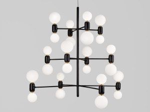 Керамическая люстра и опаловое стекло