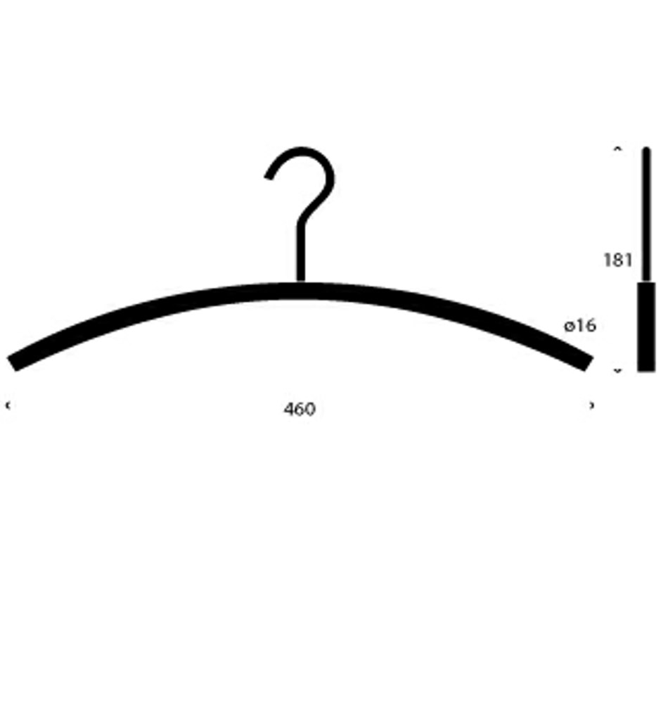 FROST Вешалка 2 "ТРУБКА" » матовая. Нержавеющая сталь Матовый N1135  - Вид №3