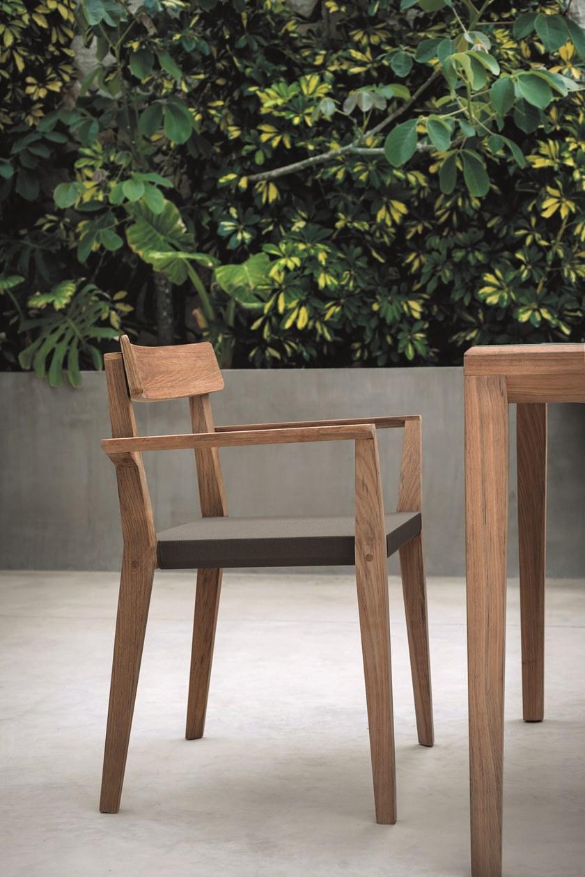 RODA Садовое кресло из тика и батылина® с подлокотниками Teka sun-id-1400288 - Вид №4