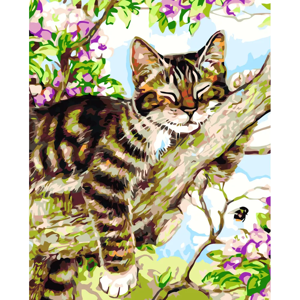 Картина по номерам Мурка в саду 40х50 см FBRUSH STLM-2050111