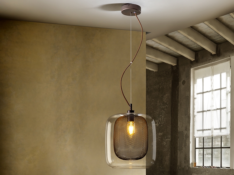 109067 Подвесной светильник 1L шоколадный большой Schuller Fox - Вид №2