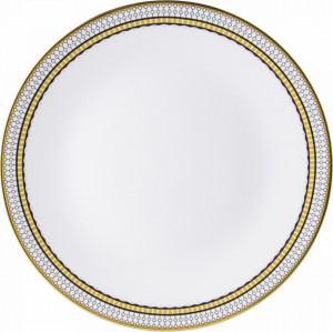 10650439 Royal Crown Derby Тарелка обеденная Royal Crown Derby "Вибрации" (Oscillate, Onyx) 27см Фарфор костяной