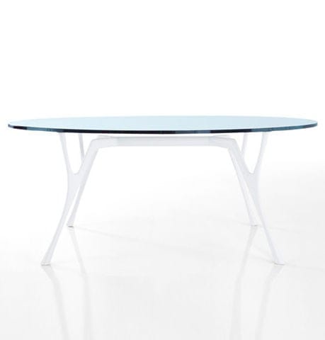 Овальный стол из стали и стекла Caimi Brevetti ARCH-00077640 - Вид №4
