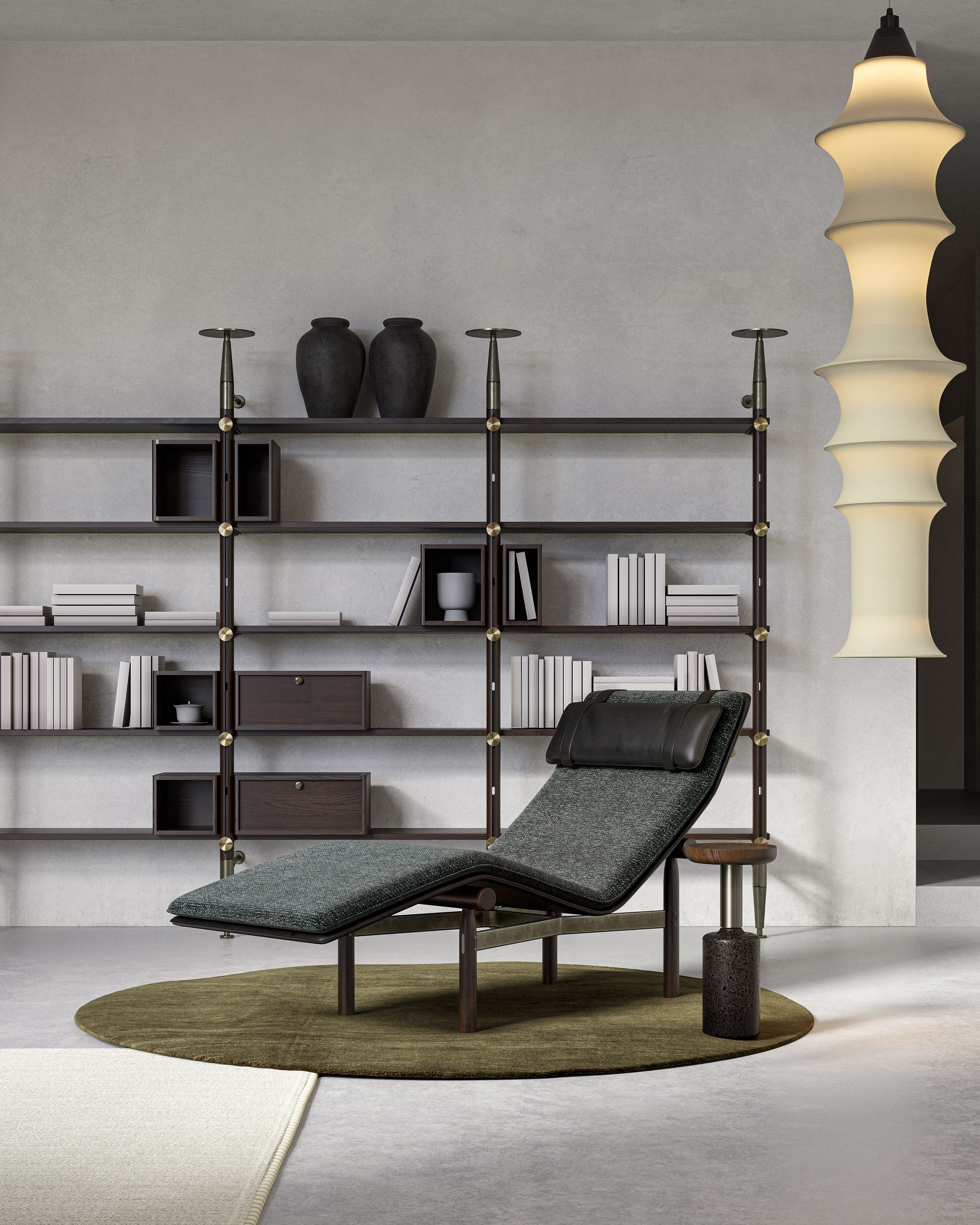 Секционная настенная Книжная полка из дуба с ящиками District Eight Inumbra ARCH-00151514 - Вид №12