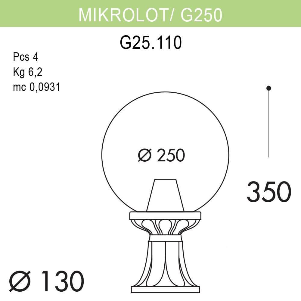 Уличный светильник Fumagalli Microlot/G250 G25.110.000.WZE27 FUMAGALLI MICROLOT, G250 273171 Белый  - Вид №1