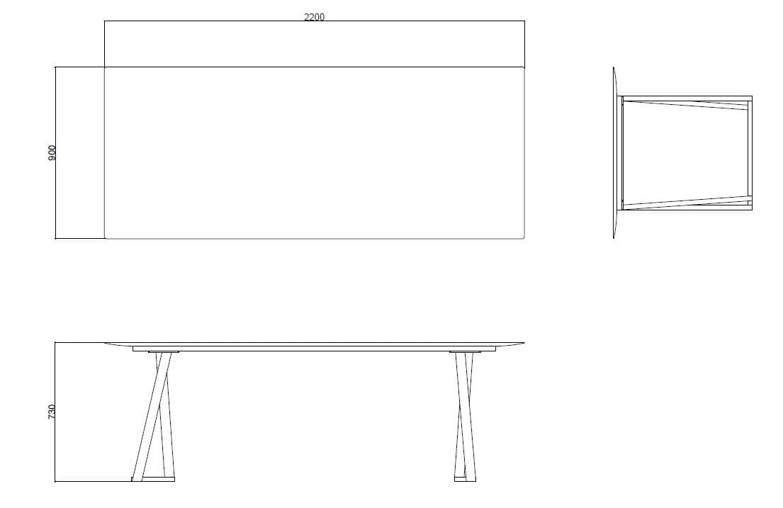 Прямоугольный стол из каррарского мрамора Salvatori Dritto ARCH-00046892 - Вид №3