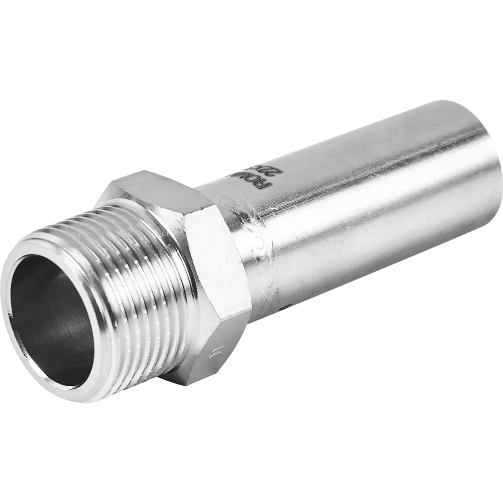 Муфта переходная Rommer 3/4"x22 мм НПр-НР нержавеющая сталь 88011230 STLM-2068607  - Вид №3
