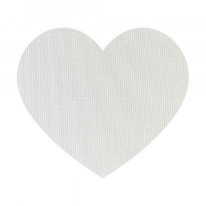 220140 Холст грунтованный на картоне в форме сердца 100% хлопок 35 х 40 см 280 г/кв.м Малевичъ