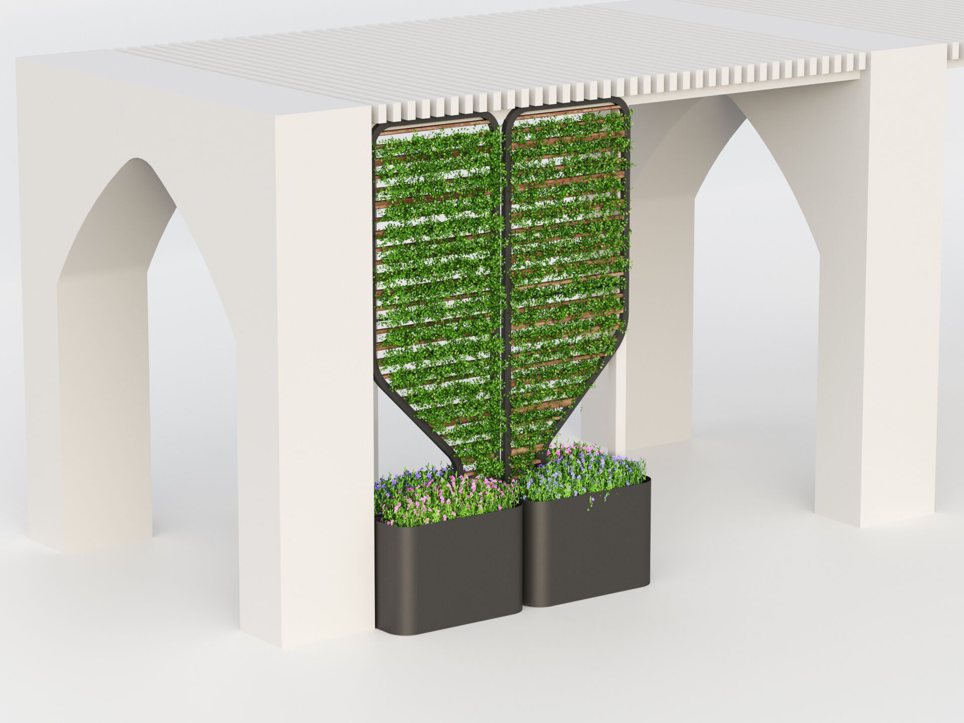 Оцинкованная стальная плантатор с решеткой Viscio Urban Design P-PLANTER ARCH-00003575 - Вид №5