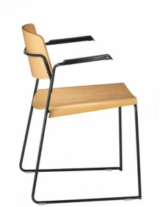 TALIN Салазки стула из фанеры с подлокотниками для залов ожидания